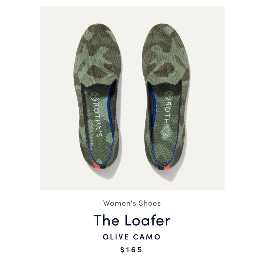 Rothy’s Olive Camo Loafers